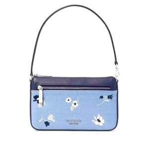 Kate Spade Leila Floral Embroidered Convertible Wristlet Bag, Indigo Shadow